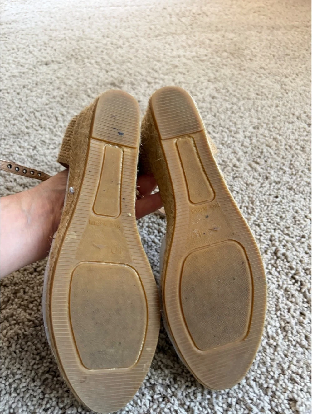 Viscata Barcelona white canvas Pubol espadrille wedges Size 8.5